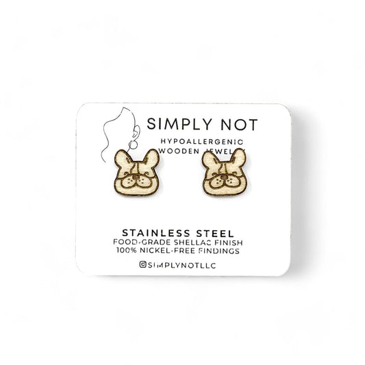 French Bull Dog Stud Earrings