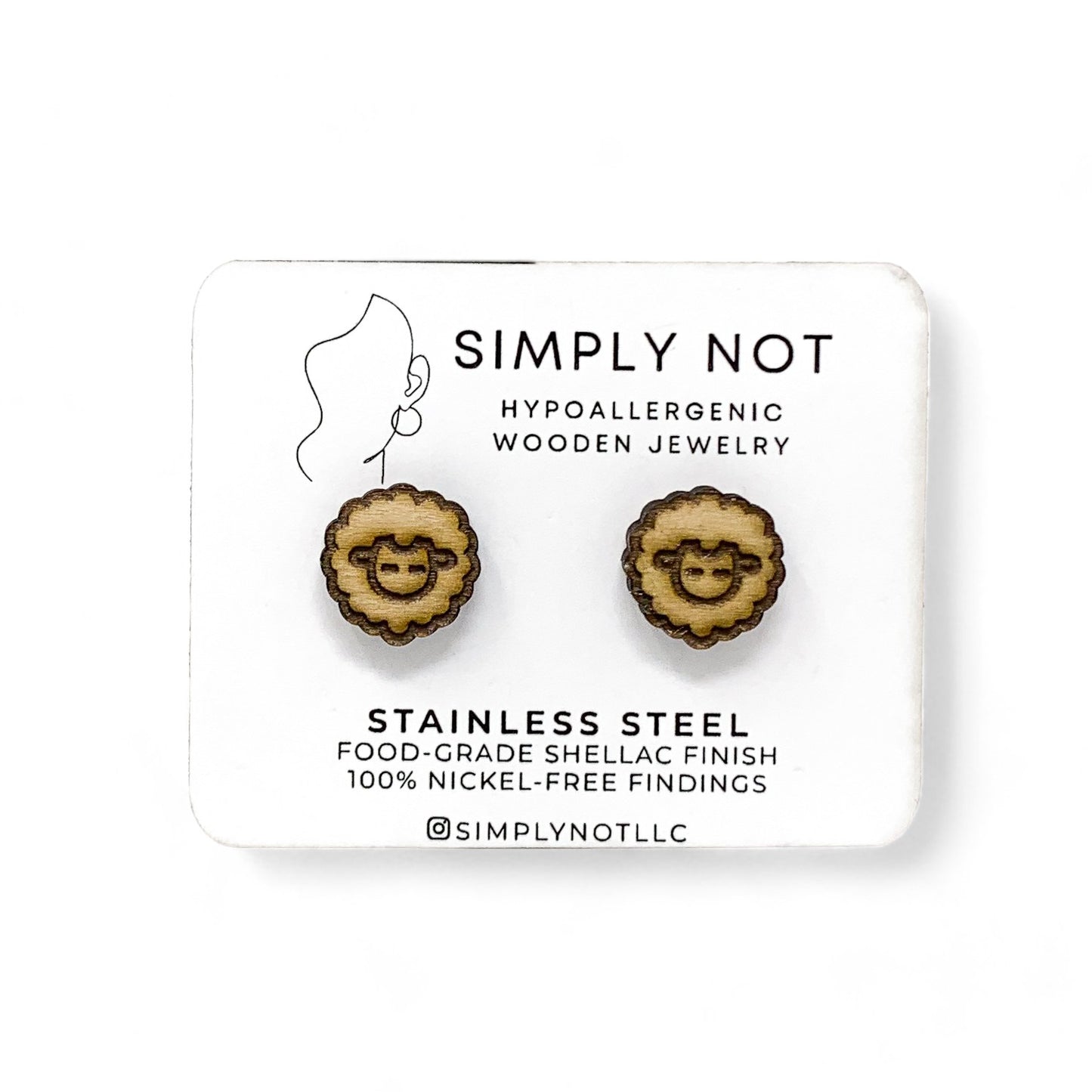 Fluffy Sheep Stud Earrings