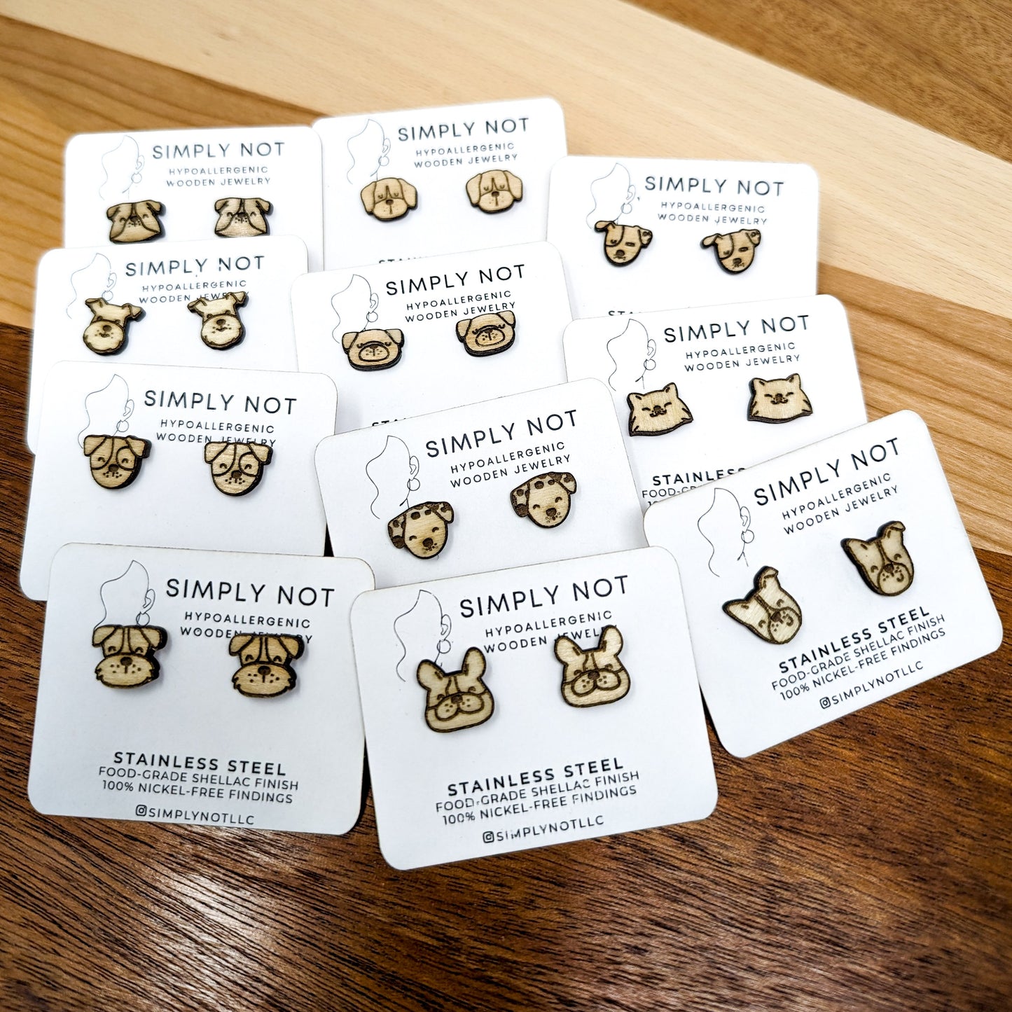 Mini Schnauzer Dog Stud Earrings