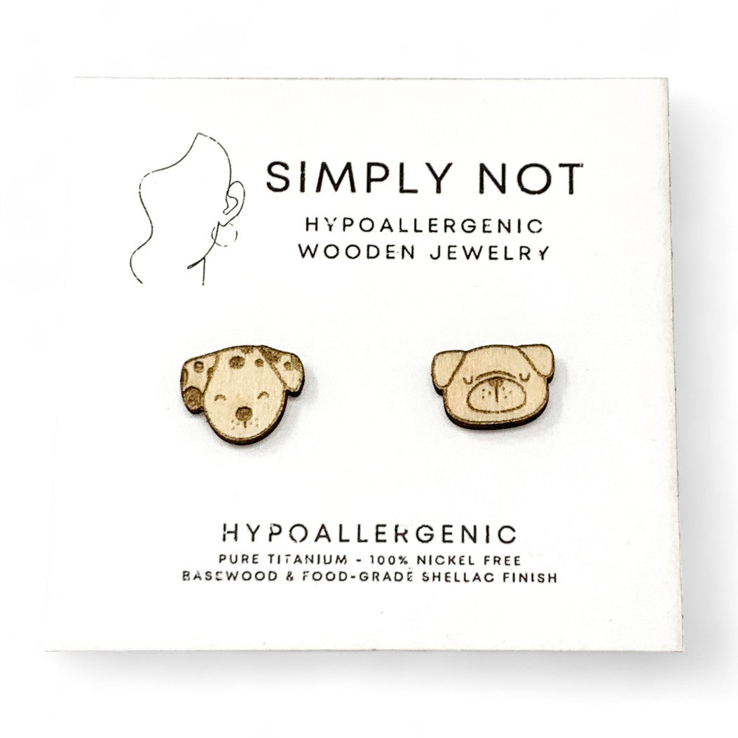 Dalmation Dog Stud Earrings