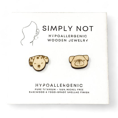 Dalmation Dog Stud Earrings