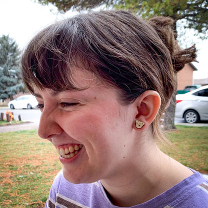 Border Collie Dog Stud Earrings