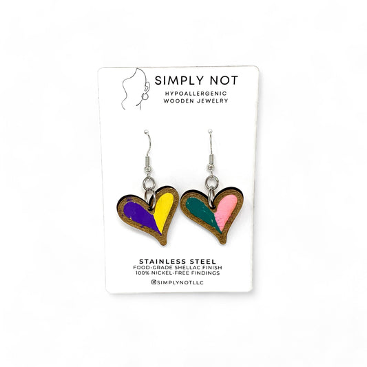 Multi-Color Hearts Earrings by 9-year-old AT