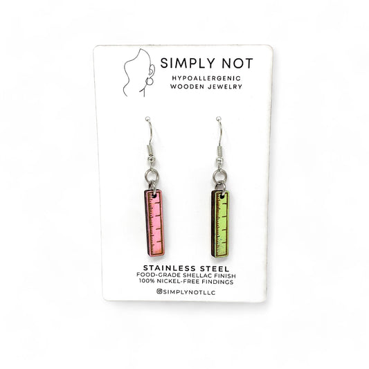 Back to School Rulers Earrings by 9-year-old AT