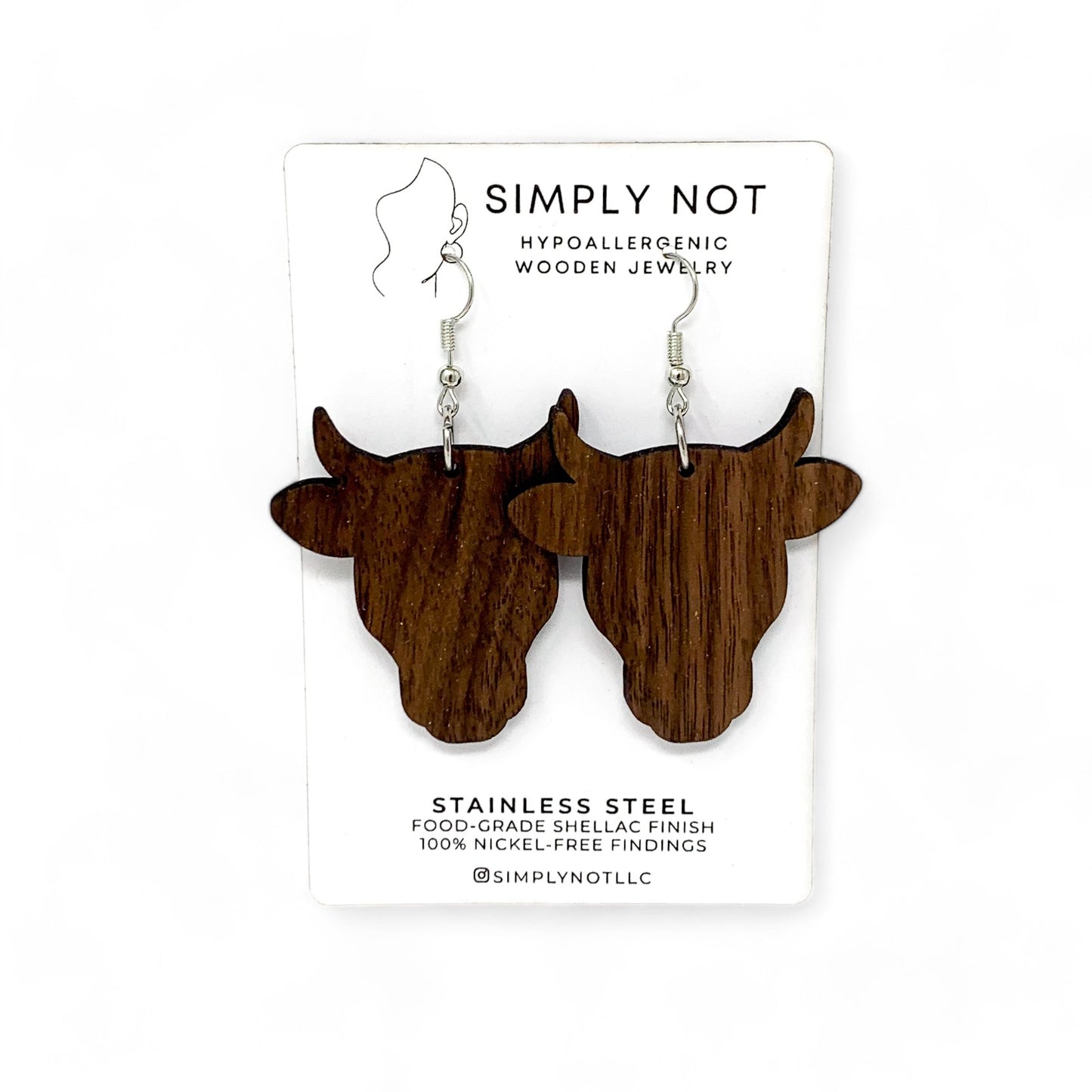 Taurus Bull Silhouette Earrings