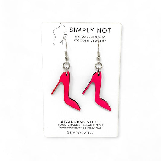 Hot Pink High Heels Dangle Earrings