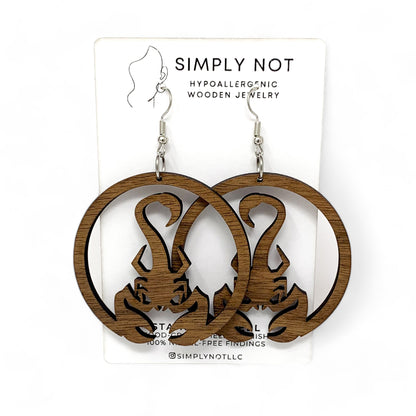 Scorpio Zodiac Scorpion Hoop Earrings