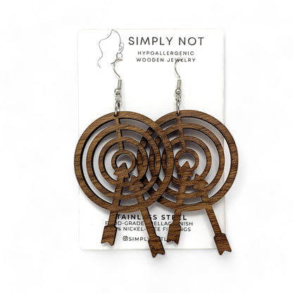 Sagittarius Zodiac Archer Target Hoop Earrings