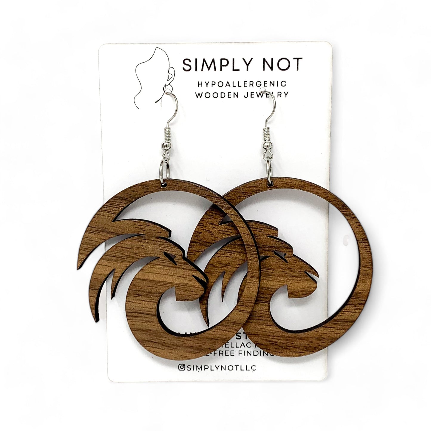 Leo Zodiac Lion Hoop Earrings