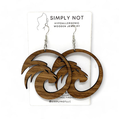 Leo Zodiac Lion Hoop Earrings