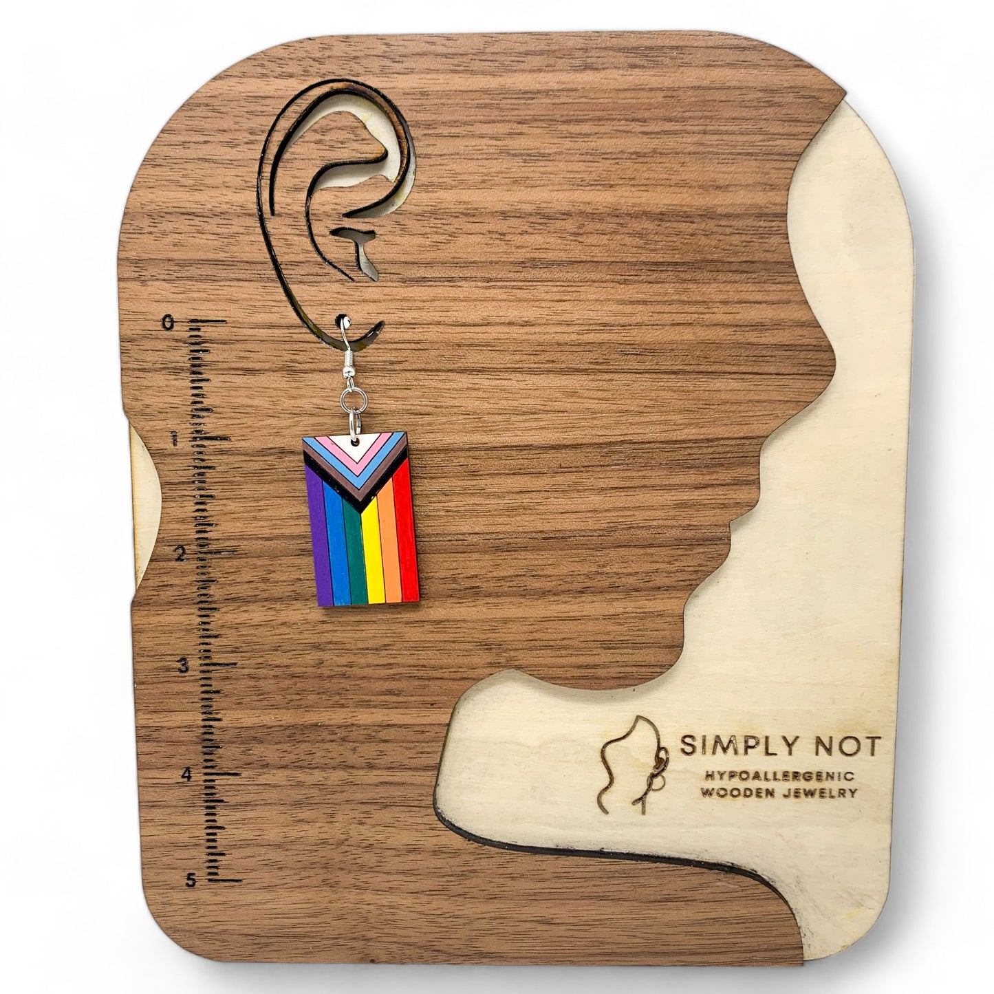 Large Progress Pride Flag Dangle Earrings