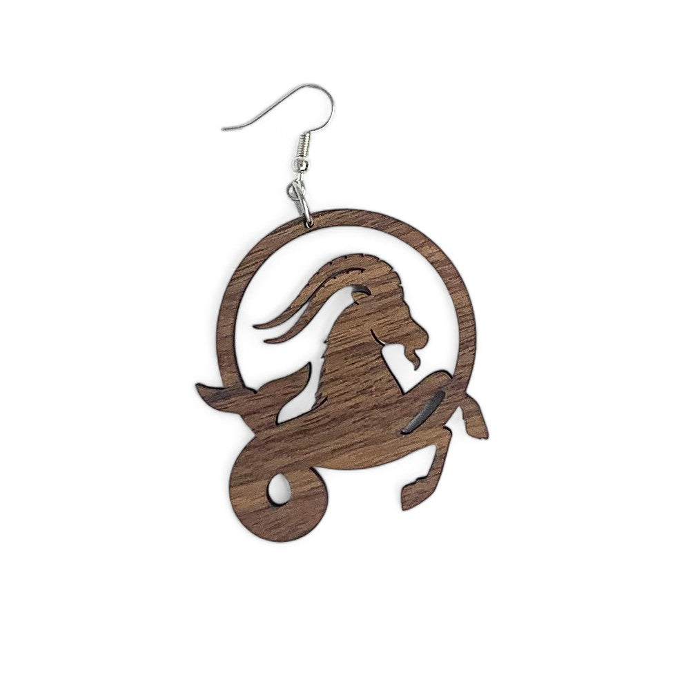 Capricorn Zodiac Sea Goat Hoop Earrings