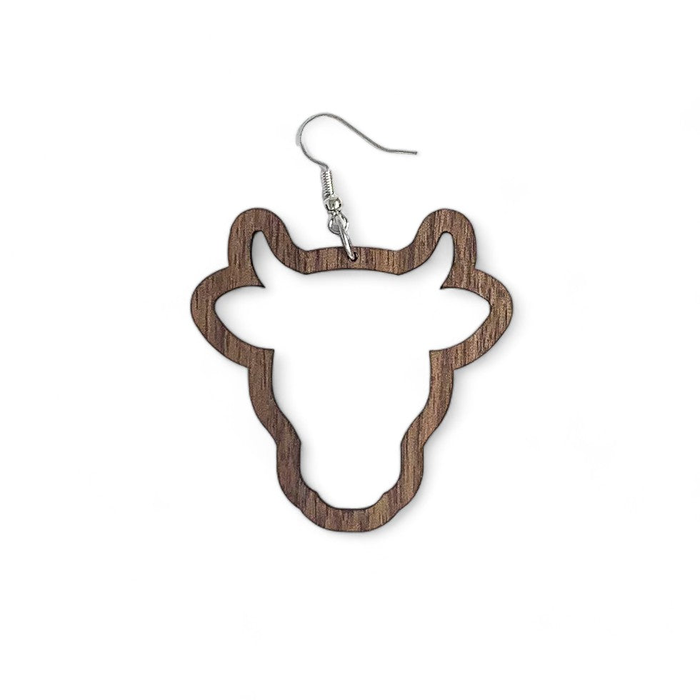 Taurus Bull Hoop Silhouette Earrings