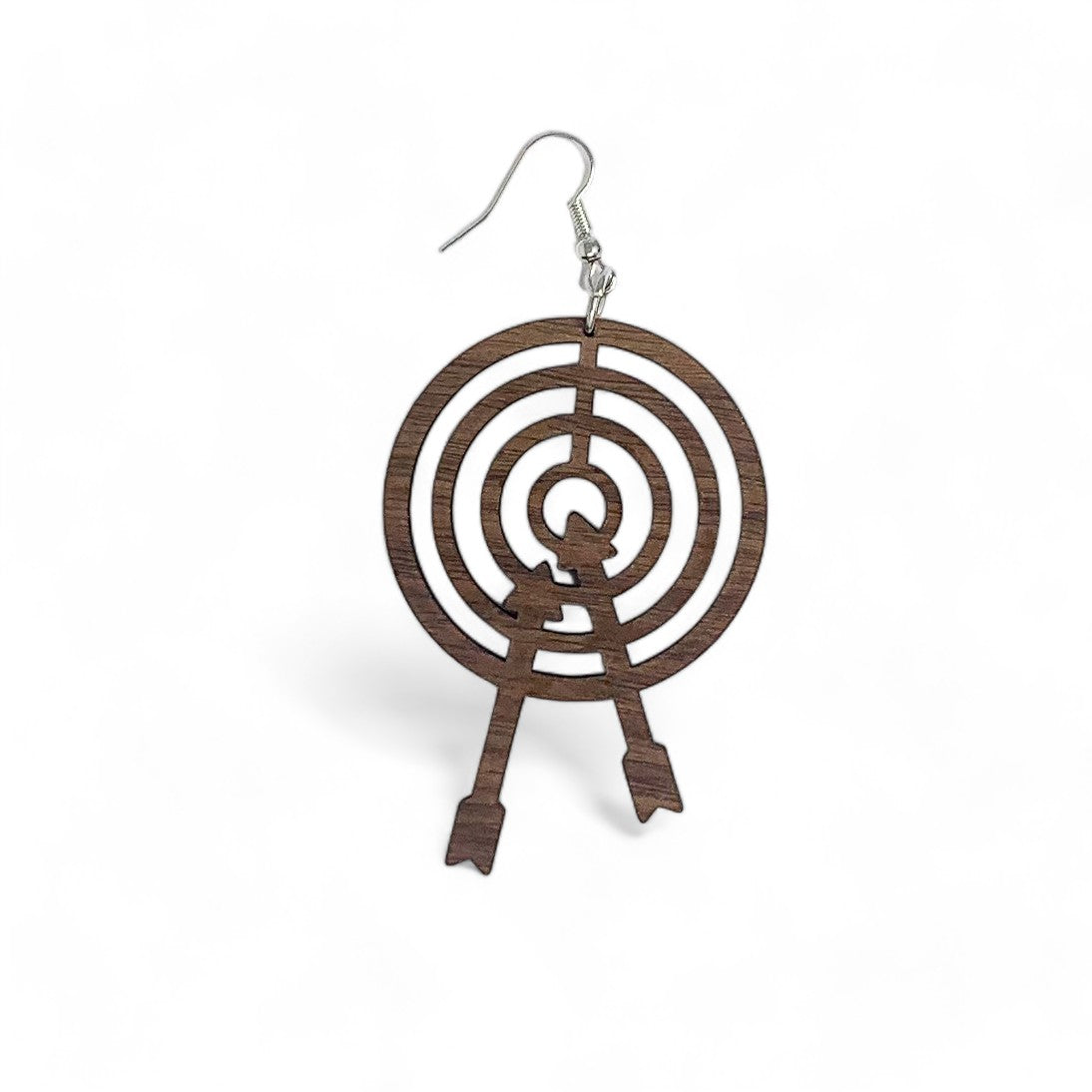 Sagittarius Zodiac Archer Target Hoop Earrings