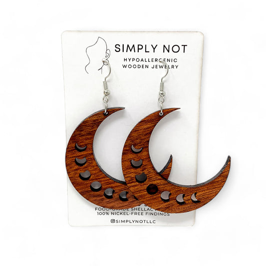 Crescent Moon Phase Earrings