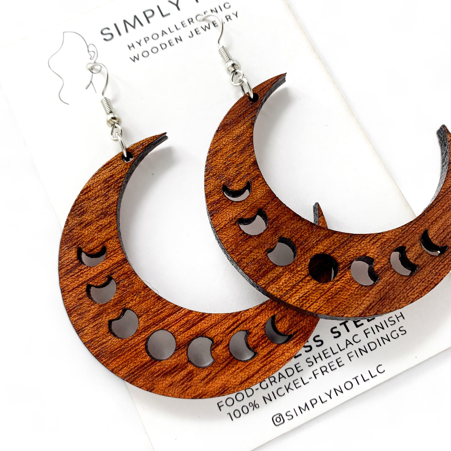 Crescent Moon Phase Earrings