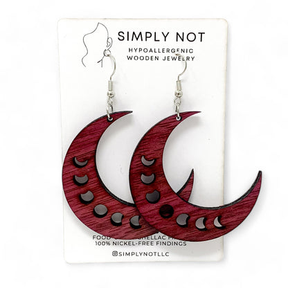 Crescent Moon Phase Earrings