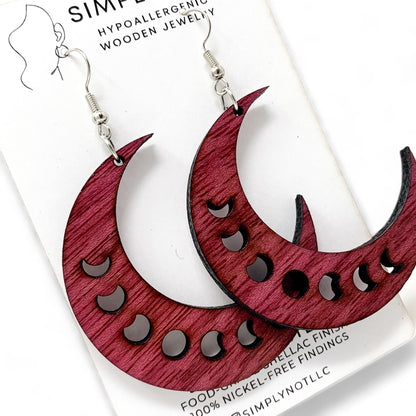 Crescent Moon Phase Earrings