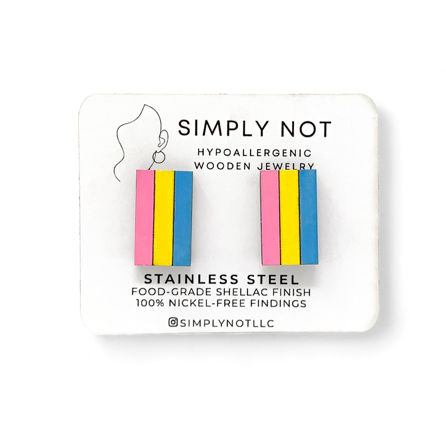 Pan Pride Flag Stud Earrings