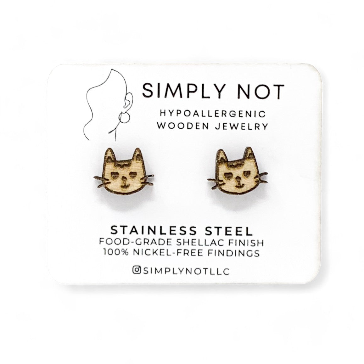 Heart-Eye Cat Stud Earrings