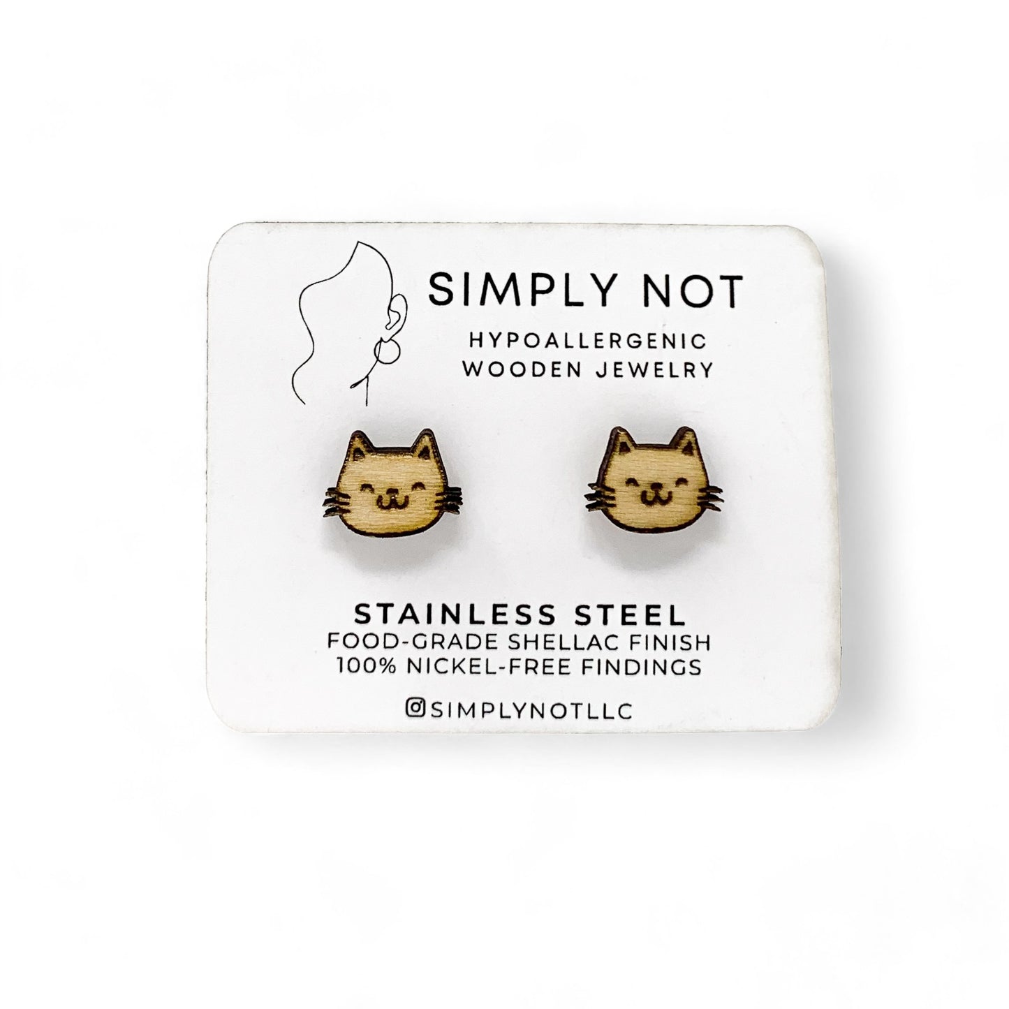 Happy Cat Stud Earrings