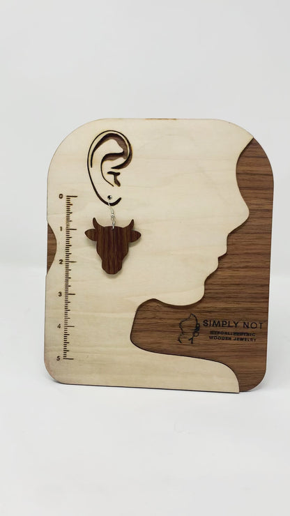 Taurus Bull Silhouette Earrings